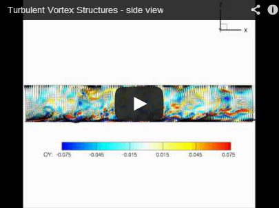 Turbulent Vortex Structures - side view