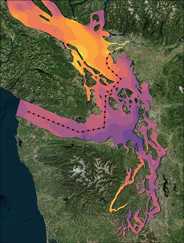 Puget Sound Transect in Tecplot 360