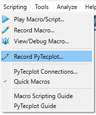 Record a PyTecplot Script using Tecplot 360