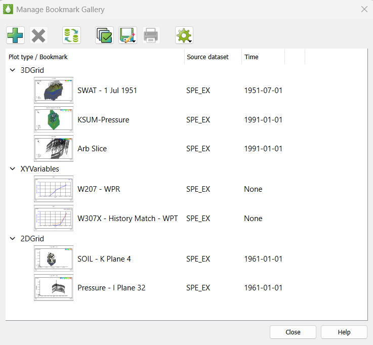 Tecplot RS Bookmark Gallery